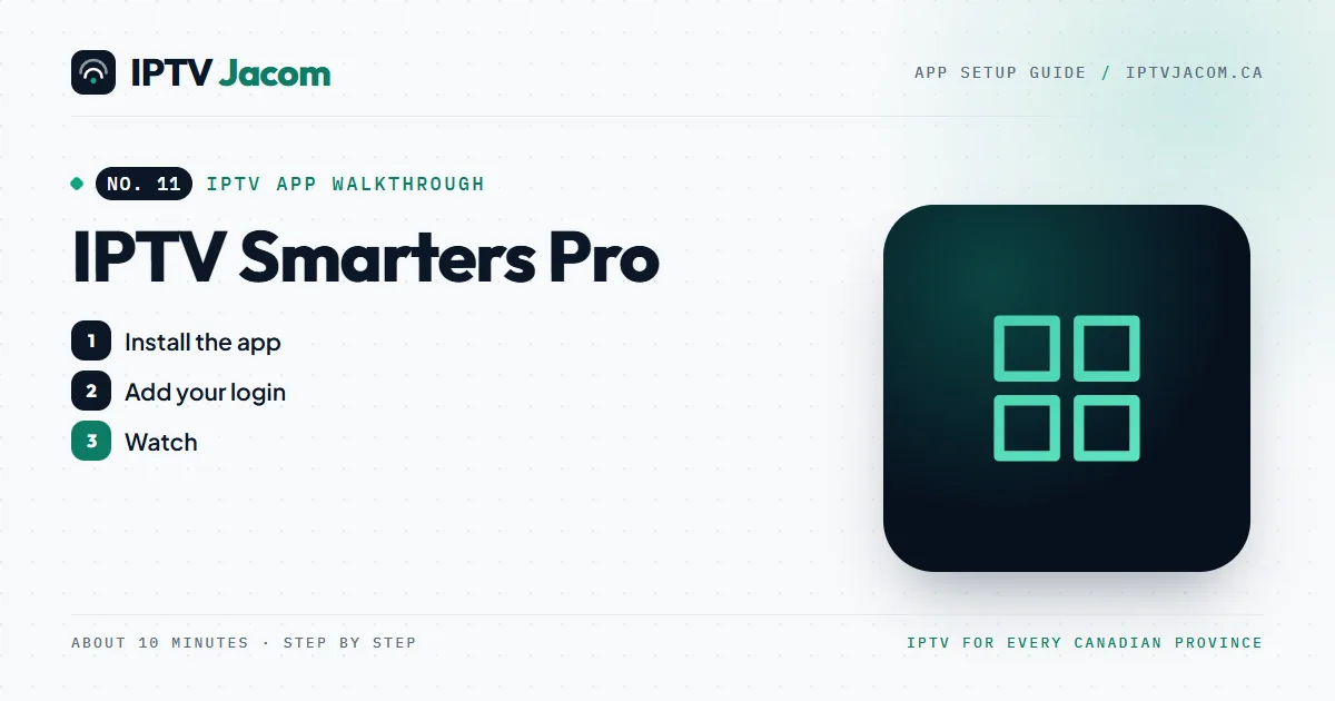 IPTV Smarters Pro IPTV setup guide: install IPTV Jacom step by step