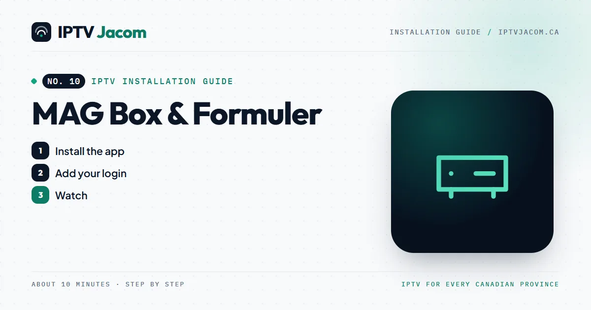 MAG Box & Formuler IPTV setup guide: install IPTV Jacom step by step