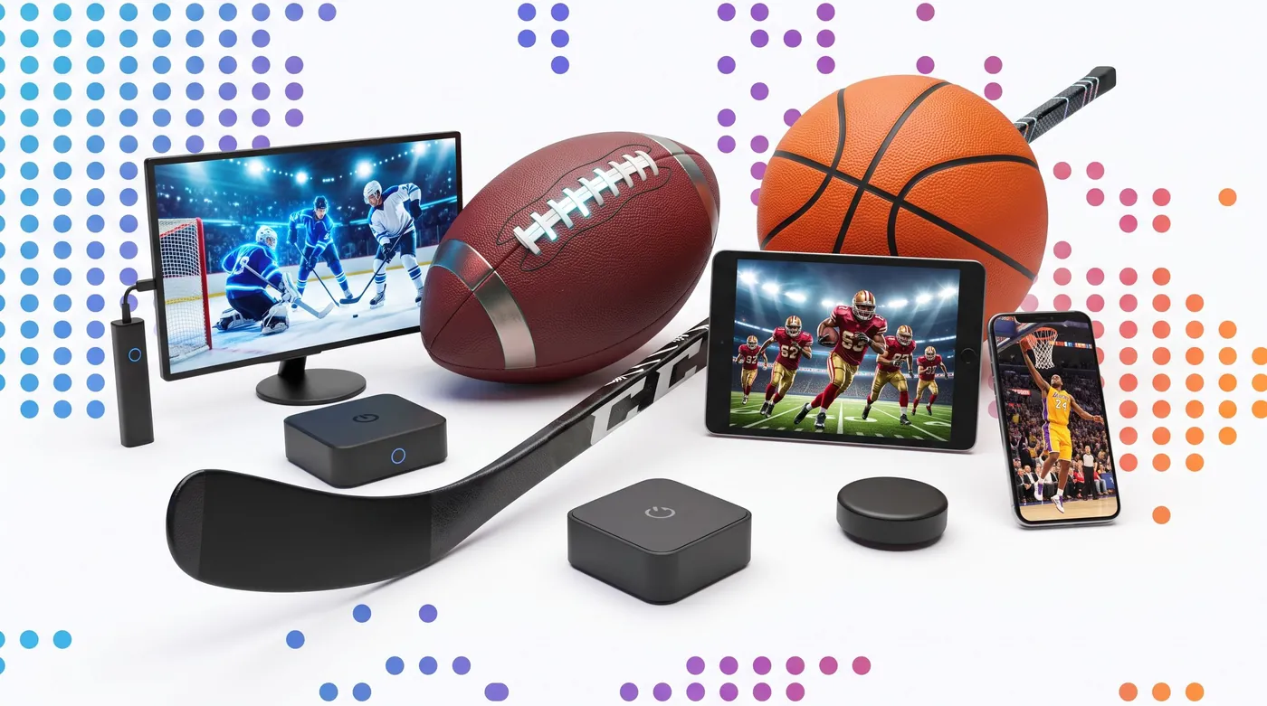 IPTV Canada live sports on every device: hockey on a TV, football on a tablet and basketball on a phone with a Canadian IPTV provider